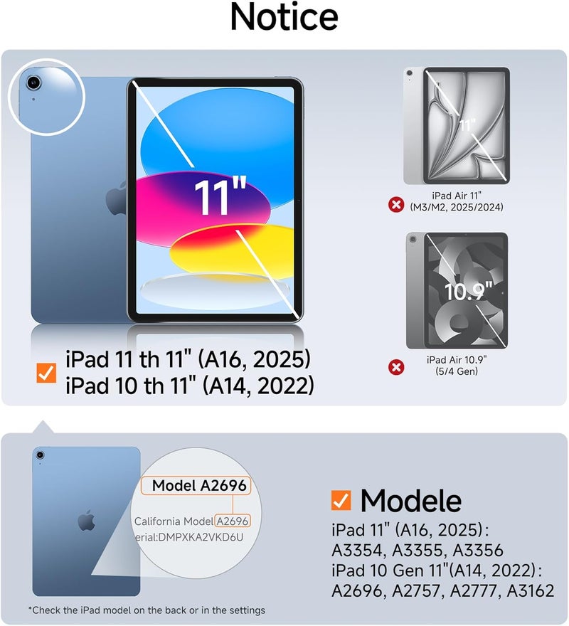 SmartDevil Screen Protector for iPad with Easy Installation Frame, 9H Clear Tempered Glass Film, Anti-Shatter, Bubble Free, Dust-Free Box, 2 Pack (11th/10th Gen (2025/2022)) - Image 2